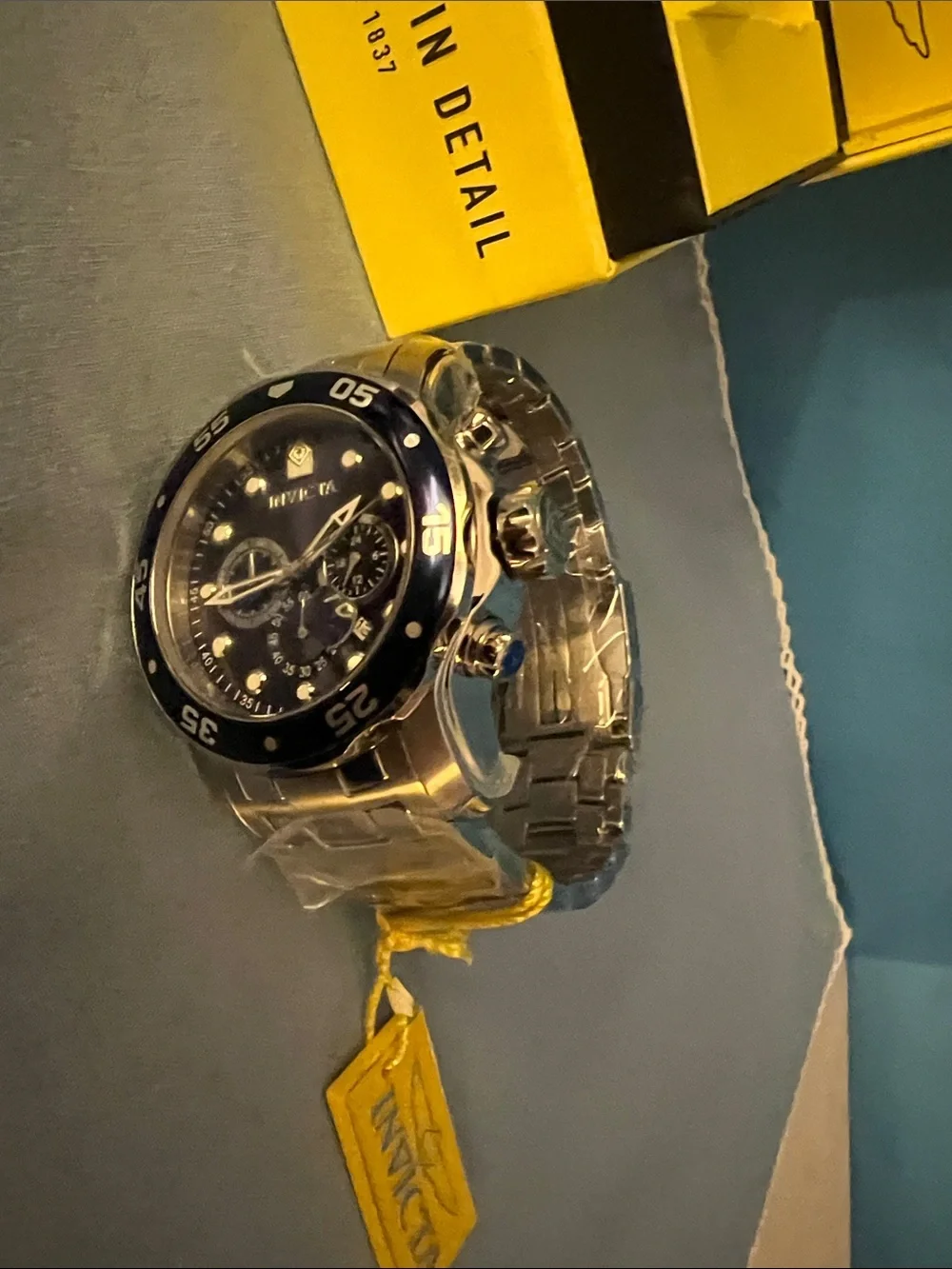 Invicta Men's Pro Diver Watch in Black & Silver Case & Band, Model 0070